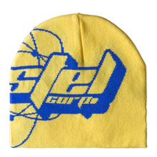 Load image into Gallery viewer, Pastel Skull Beanie - Yellow/Blue/White
